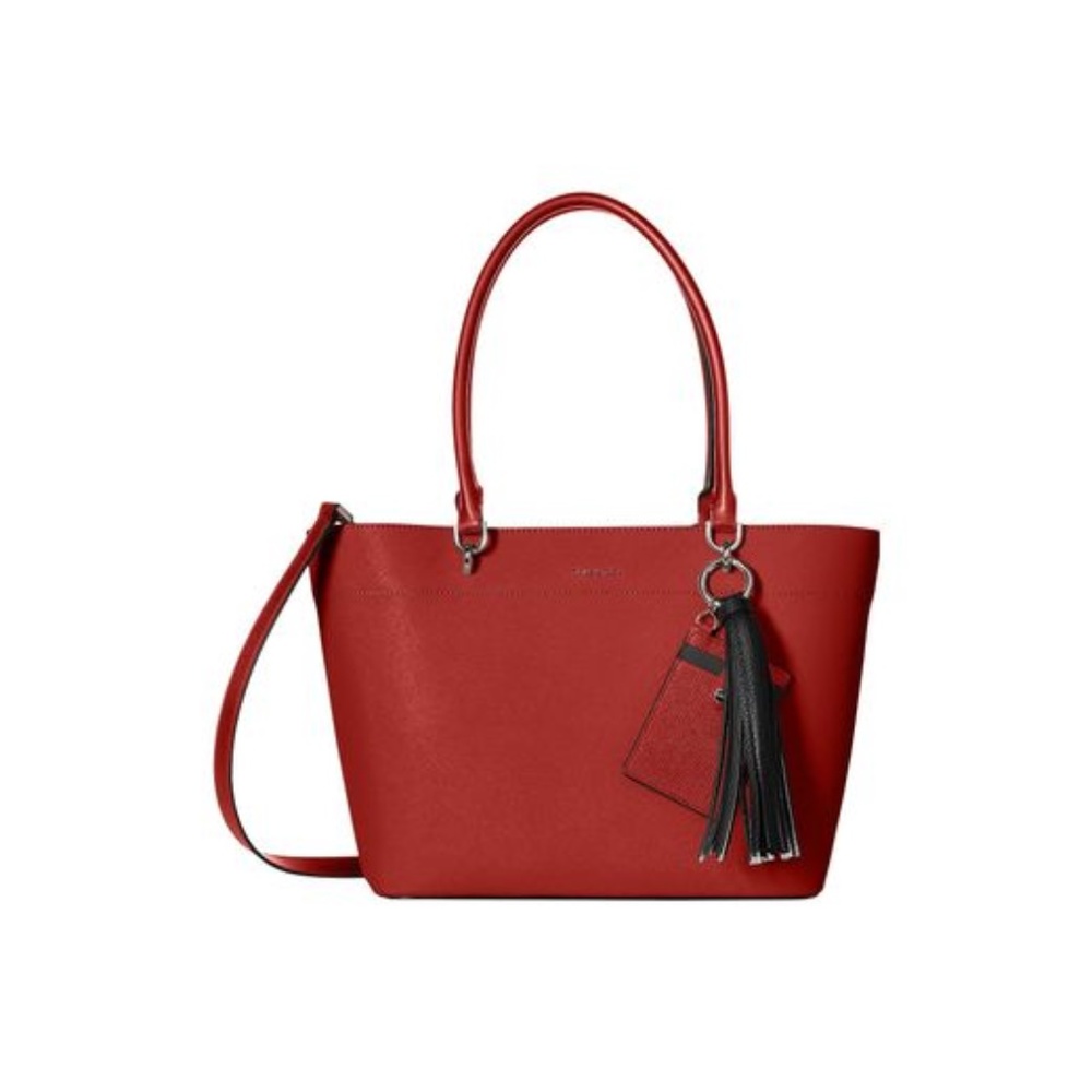 Calvin Klein Susan Saffiano Leather Tote Small